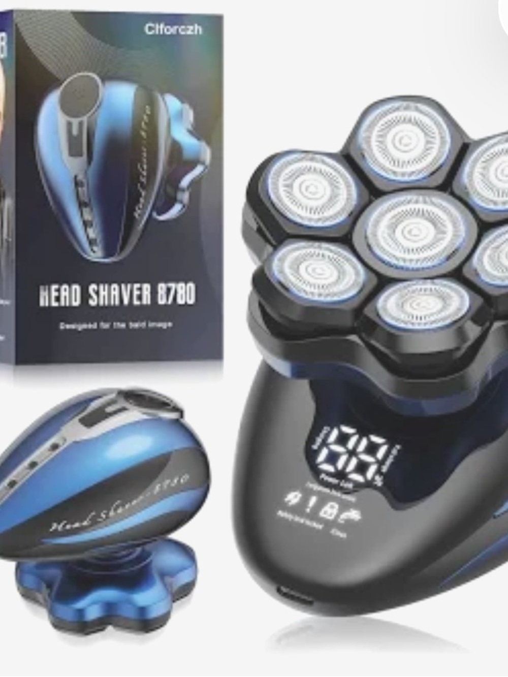 New in box Head Shaver 8780 Electric Razor for Men - Blue/Black